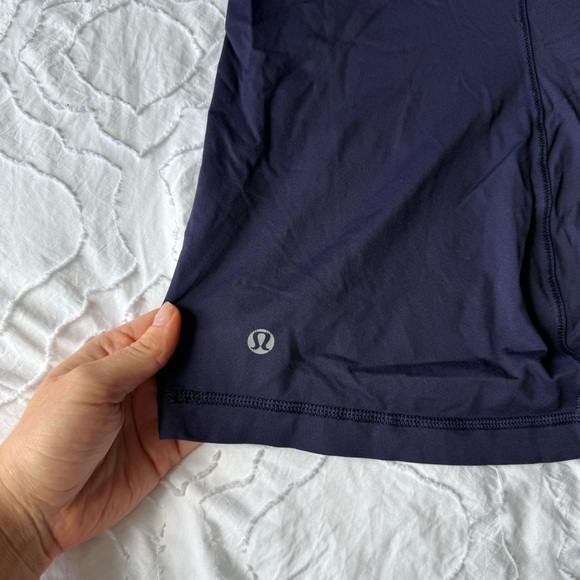 Lululemon Athletica Navy Tank Top Criss Cross Back Built in Bra - Picture 6 of 9